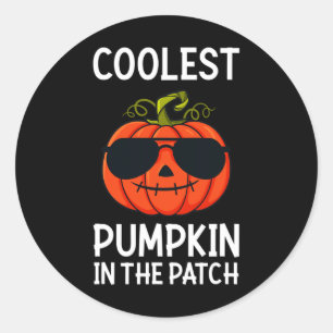 Halloween Coolste Pompoen In De Patch Leuke Jongen Ronde Sticker