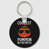 Halloween Coolste Pompoen In De Patch Leuke Jongen Sleutelhanger (Achterkant)