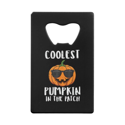Halloween Coolste Pompoen Patch Kostuum Mannen Jon Creditkaart Flessenopener (Voorkant)