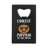 Halloween Coolste Pompoen Patch Kostuum Mannen Jon Creditkaart Flessenopener (Achterkant)