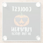 Halloween Coolste Pompoen Patch Kostuum Mannen Jon Glazen Onderzetter (Achterkant)