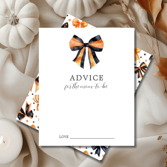 Halloween Coquette Bow Baby shower Adviesblad (Creator heeft geüpload)