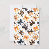 Halloween Coquette Bow Baby shower Bedankt Card (Achterkant)