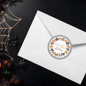 Halloween Coquette Bows Retouradres Ronde Sticker