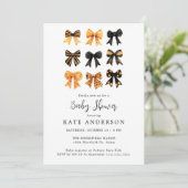 Halloween Coquette Bows Schattige Baby shower Kaart (Staand voorkant)