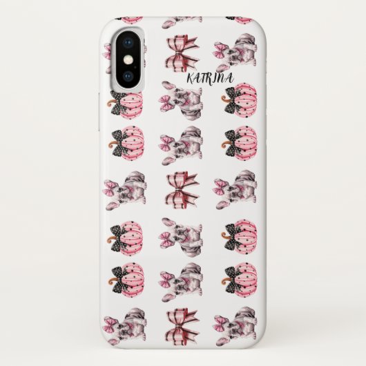 Halloween Coquette Bulldog Bow pompoen Case-Mate iPhone Case (Achterkant)
