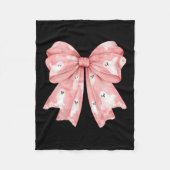 Halloween Coquette Ghost Bow Schattige Girly Soft  Fleece Deken (Voorkant)