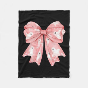 Halloween Coquette Ghost Bow Schattige Girly Soft Fleece Deken