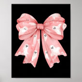 Halloween Coquette Ghost Bow Schattige Girly Soft  Poster (Voorkant)