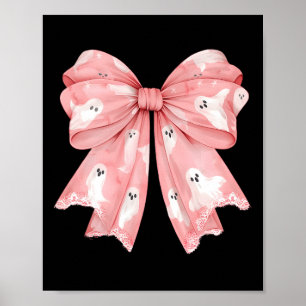 Halloween Coquette Ghost Bow Schattige Girly Soft Poster