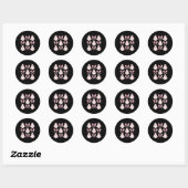 Halloween Coquette Pink Bow Ghost Ronde Sticker (Vel)