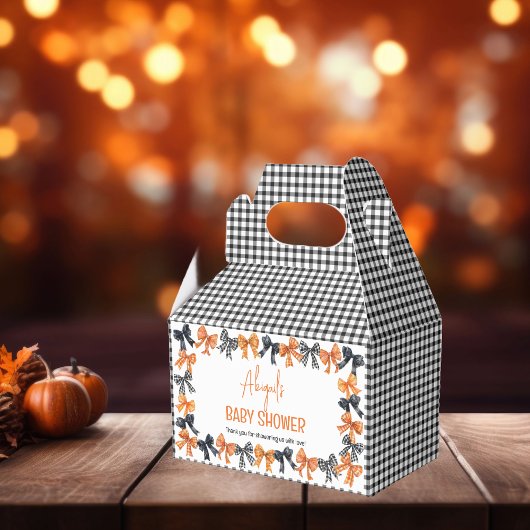 Halloween Coquette Zwart | Oranje bogen Baby showe Bedankdoosjes