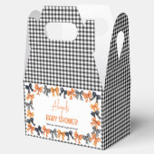 Halloween Coquette Zwart | Oranje bogen Baby showe Bedankdoosjes (Geopend)