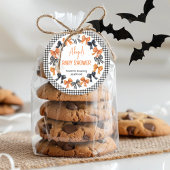Halloween Coquette Zwart | Oranje bogen Baby showe Bedankjes Labels
