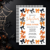 Halloween Coquette Zwart | Oranje bogen Baby showe Kaart