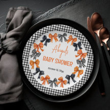 Halloween Coquette Zwart | Oranje bogen Baby showe