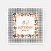 Halloween Coquette Zwart | Oranje bogen Baby showe Servet (Voorkant)