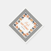 Halloween Coquette Zwart | Oranje bogen Baby showe Servet (Hoek)