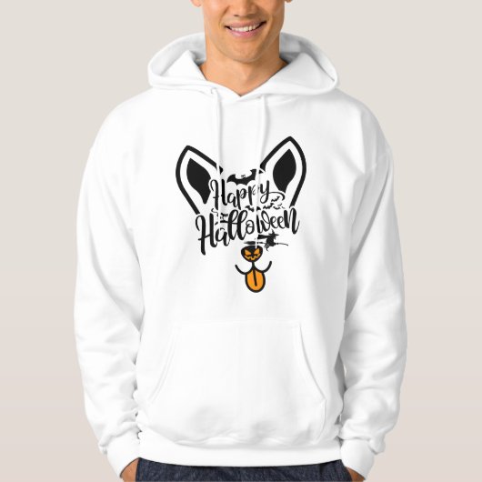 Halloween corgi hond hoodie (Voorkant)