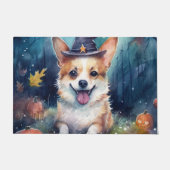 Halloween Corgi met pompoenen eng Deurmat (Voorkant)