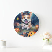 Halloween Corgi met pompoenen eng Grote Klok (Huis)