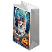 Halloween Corgi met pompoenen eng Klein Cadeauzakje (Voorkant Gekanteld)