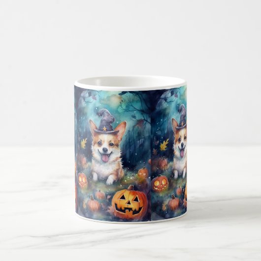 Halloween Corgi met pompoenen eng Koffiemok (Center)