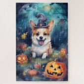 Halloween Corgi met pompoenen eng Legpuzzel (Verticaal)