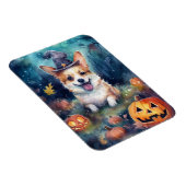 Halloween Corgi met pompoenen eng Magneet (Rechterzijde)
