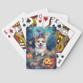 Halloween Corgi met pompoenen eng Pokerkaarten (Achterkant)