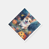 Halloween Corgi met pompoenen eng Servet (Hoek)
