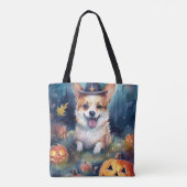 Halloween Corgi met pompoenen eng Tote Bag (Achterkant)
