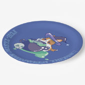 Halloween Corgi Papieren Bordje (Gekanteld)