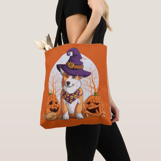Halloween Corgi Tote Bag (Dichtbij)
