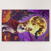 Halloween Corgi Vampier Pompoenen Griezelen Legpuzzel (Horizontaal)