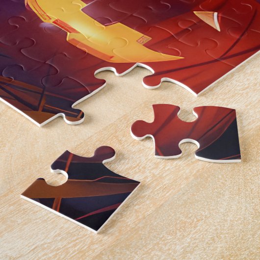 Halloween Corgi Vampire Pumpkins eng Legpuzzel (Zijkant)