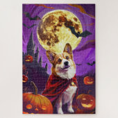 Halloween Corgi Vampire Pumpkins eng Legpuzzel (Verticaal)