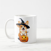 Halloween Corgi Witch Pet Koffiemok (Links)