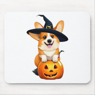 Halloween Corgi Witch Pet Muismat