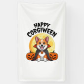 Halloween Corgiween, Griezeld Corgi Hond Spandoek (Verticaal)