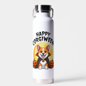 Halloween Corgiween, Griezeld Corgi Hond Waterfles (Voorkant)