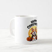 Halloween Corgiween, Spooky Corgi Dog Koffiemok (Voorkant links)