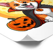Halloween Corgiween, Spooky Corgi Dog Poster (Hoek)