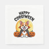 Halloween Corgiween, Spooky Corgi Dog Servet (Voorkant)