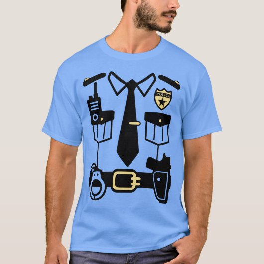 Halloween Correctional Police Officer Kostuum T-shirt (Voorkant)