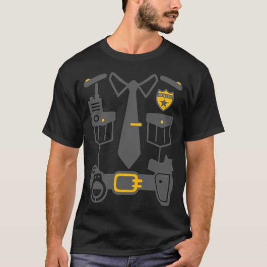 Halloween Correctional Police Officer Kostuum T-shirt (Voorkant)