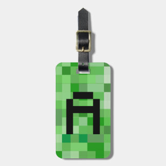 Halloween Cosplay Initiaal Letter A RPG Gamer Pixe Bagagelabel