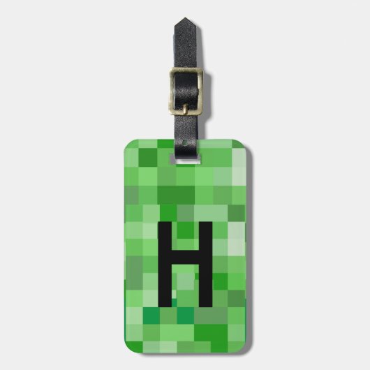 Halloween Cosplay Initiaal Letter H RPG Gamer Pixe Bagagelabel (Voorkant verticaal)