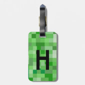 Halloween Cosplay Initiaal Letter H RPG Gamer Pixe Bagagelabel (Achterkant verticaal)