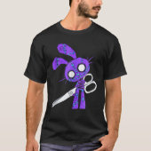 Halloween Costume Adult Scary Bunny With Scissors T-shirt (Voorkant)